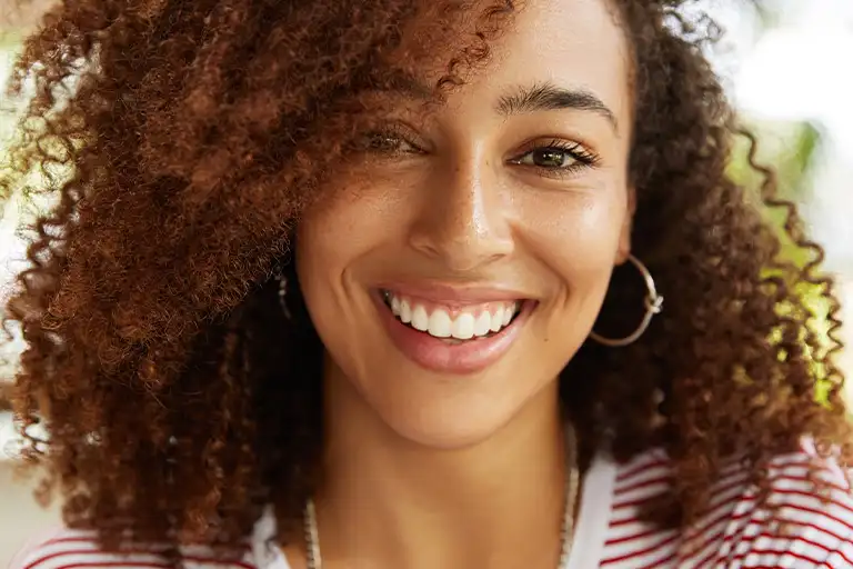 woman smiling